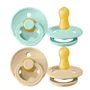 Set 2 suzete rotunde BIBS Mint/Beige din latex (6-18 luni) foto