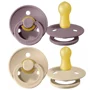Set 2 suzete rotunde BIBS Heather/Vanilla din latex (6-18 luni) foto