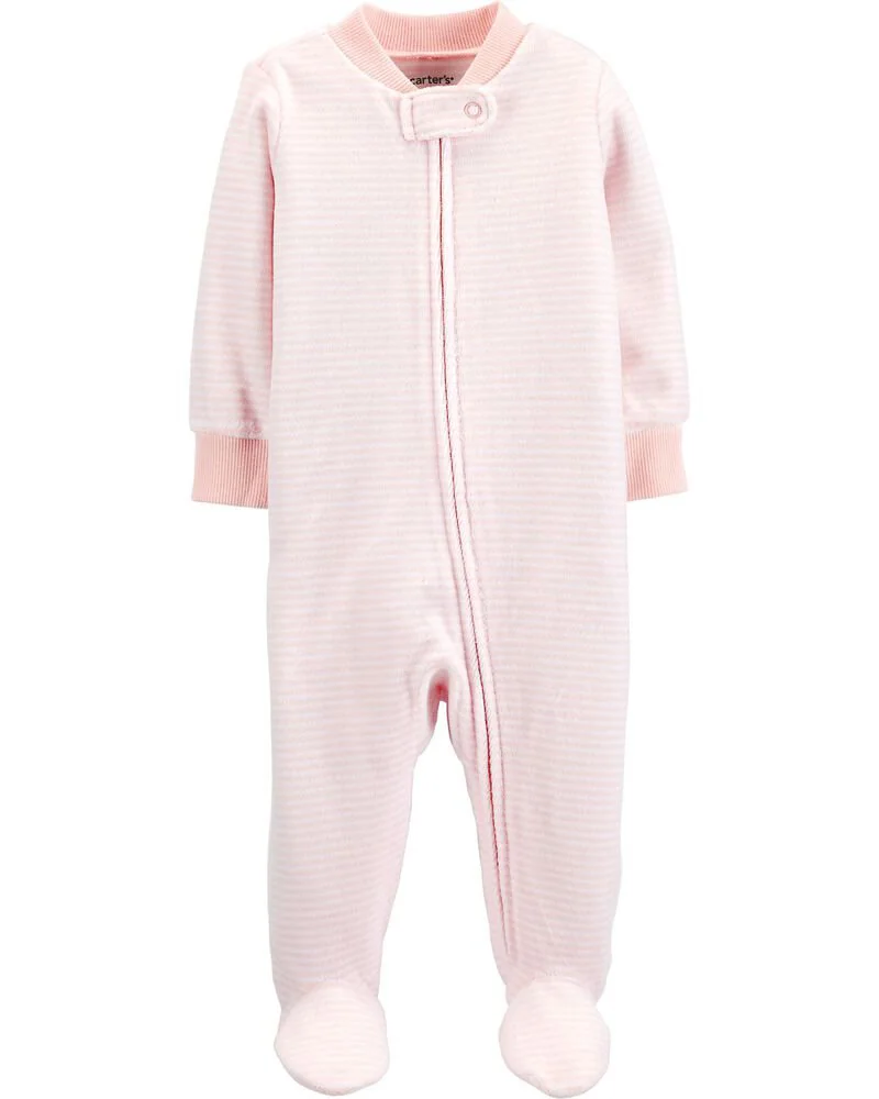 Carter's Pijama din velur cu dungi foto
