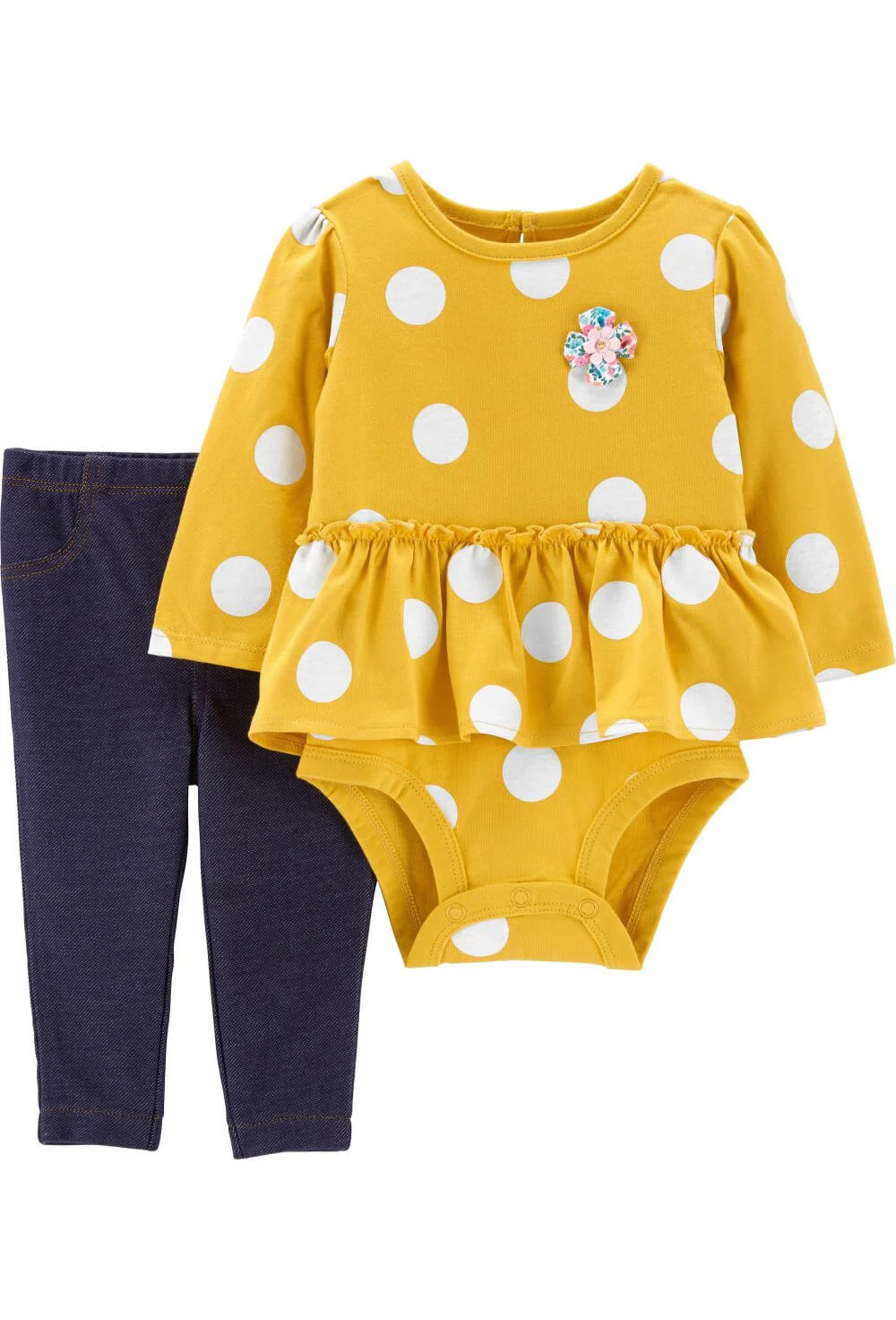 Carter's Set 2 piese - pantaloni si body cu buline foto