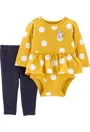 Carter's Set 2 piese - pantaloni si body cu buline foto
