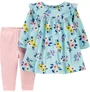 Carter's Set 2 piese Flori - rochie si colanti foto
