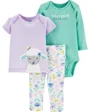Carter's Set 3 piese Oita - body, tricou si pantaloni foto