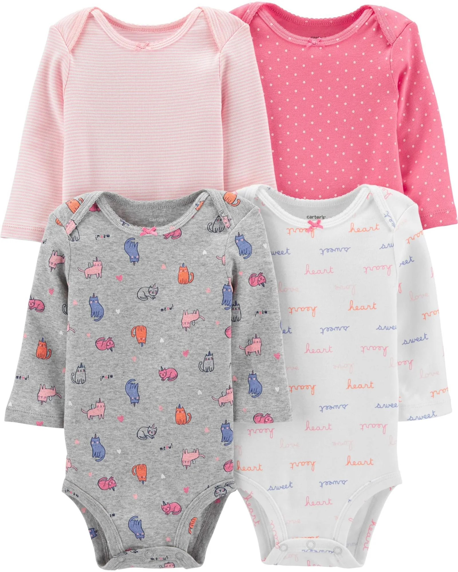 Carter's Set 4 piese - body Pisicute foto