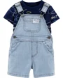 Carter's Set 2 piese Balena - tricou si salopeta scurta foto