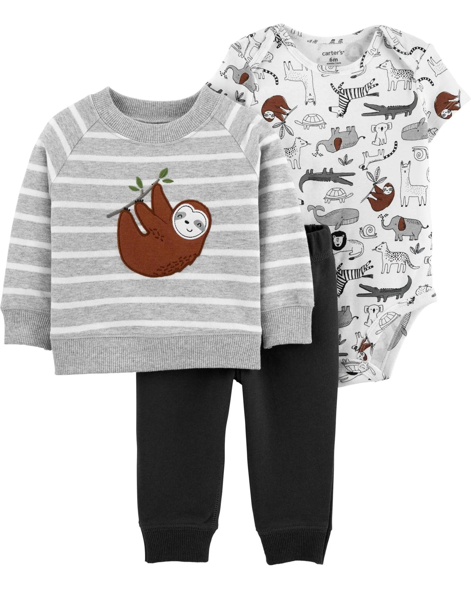 Carter's Set 3 piese Lenes - body, bluza si pantaloni foto