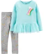 Carter's Set 2 piese Curcubeu - bluza si pantaloni foto