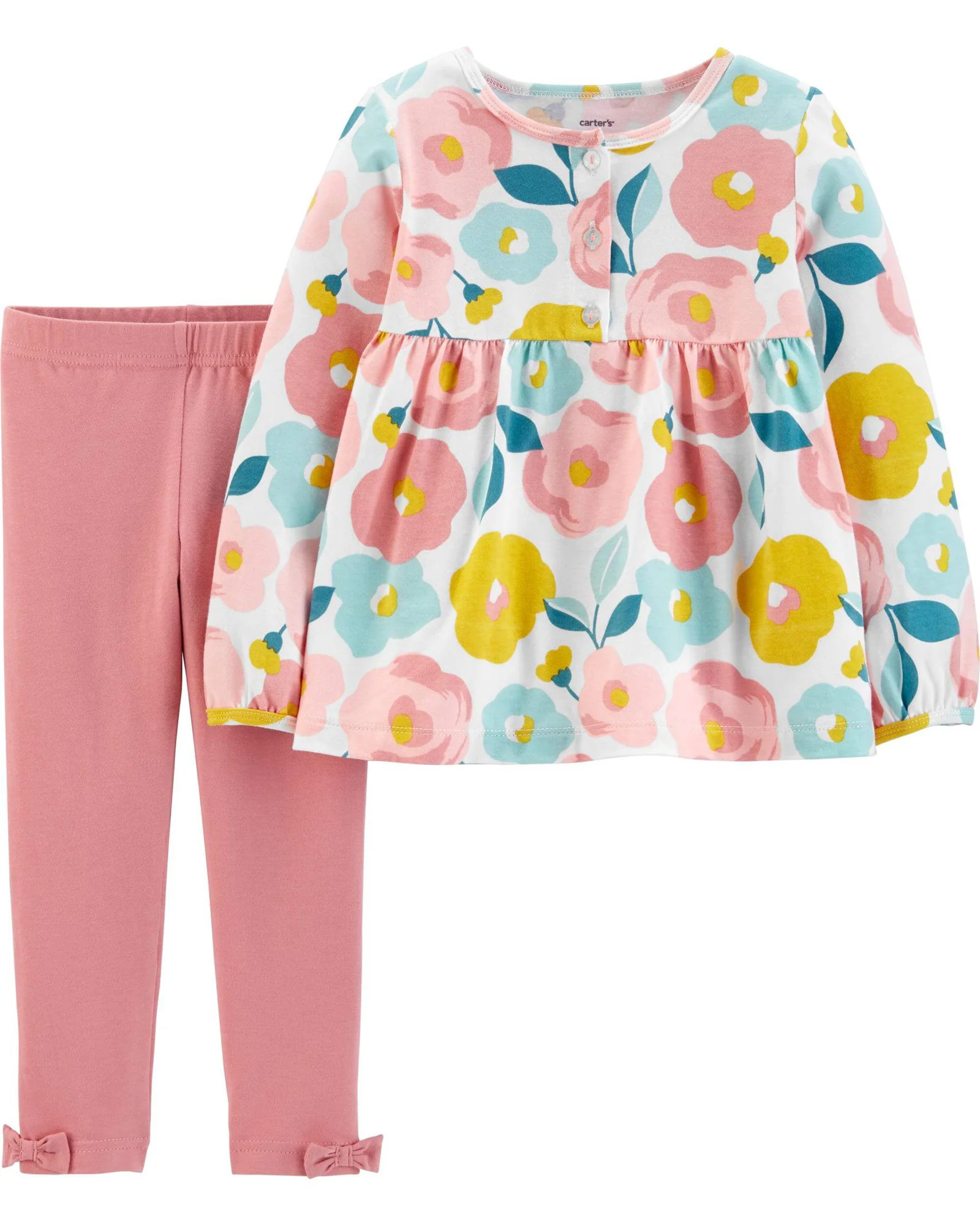 Carter's Set 2 piese Floral - top si pantaloni foto