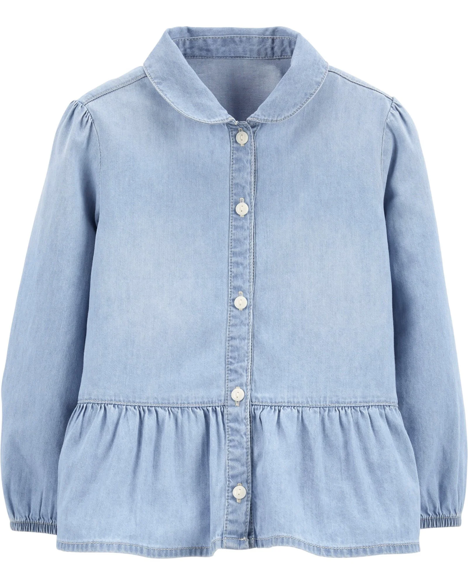 OshKosh Top denim cu volanas la baza