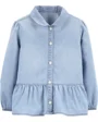 OshKosh Top denim cu volanas la baza