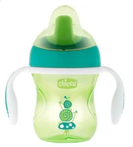 Canuta cu tetina moale Chicco Training Cup (6+ luni), 200 ml