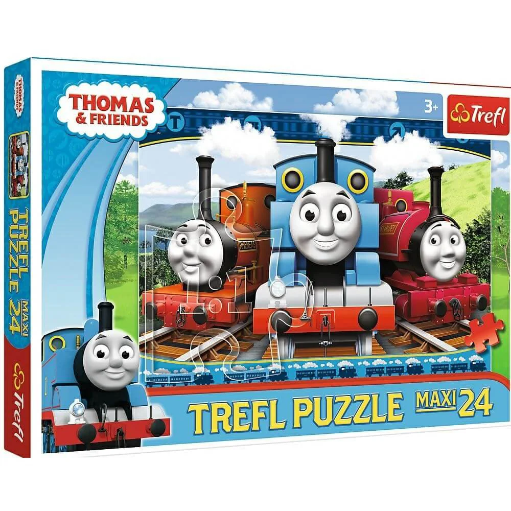 Puzzle Trefl Thomas and Friends Happy Engines, 24 MAXI piese foto