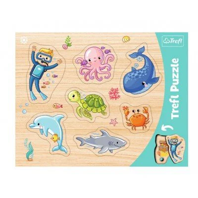 Puzzle Trefl "Frame Shaped Puzzles" Underwater World, 10 piese foto