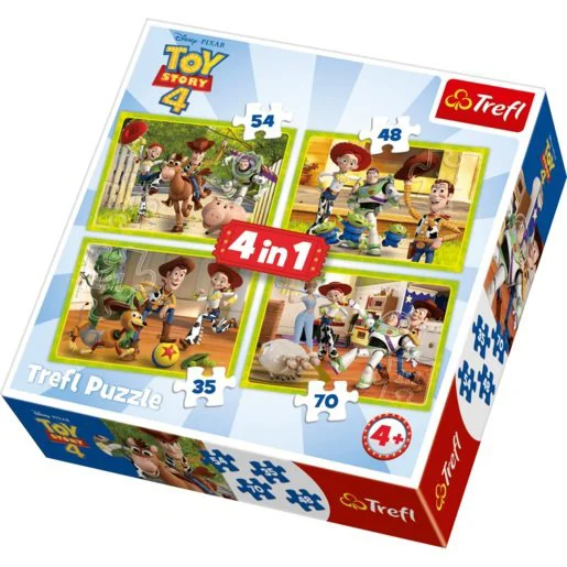 Puzzle Trefl Disney Toy Story - Toy team, 4 in 1 (35+48+54+70 piese) foto