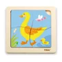 Puzzle din lemn Viga Toys Ratusca, 4 piese foto