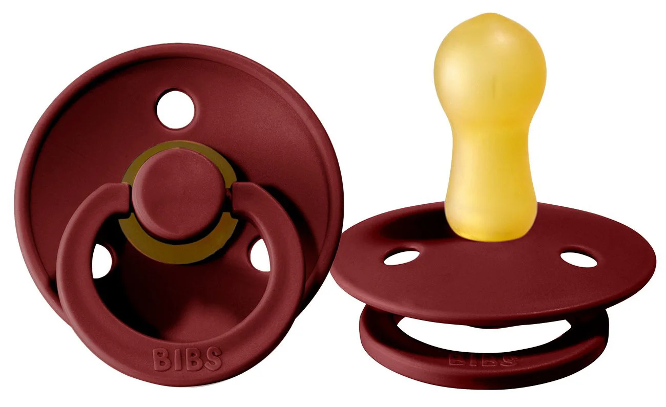 Suzeta rotunda BIBS Wine din latex (0-6 luni) foto