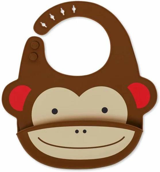 Силиконовый нагрудник Fold & Go Skip Hop Zoo Обезьяна foto