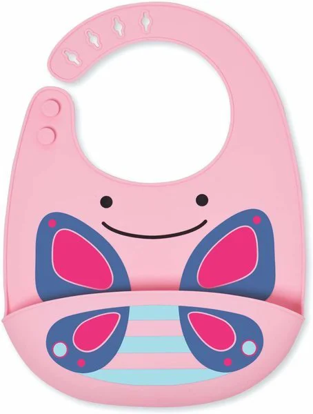 Силиконовый нагрудник Fold & Go Skip Hop Zoo Бабочка foto