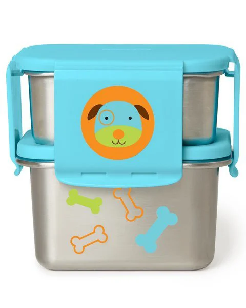Kit pentru pranz din otel inoxidabil Skip Hop Zoo Catel foto