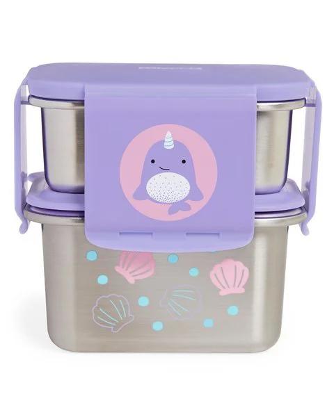Kit pentru pranz din otel inoxidabil Skip Hop Zoo Balena foto