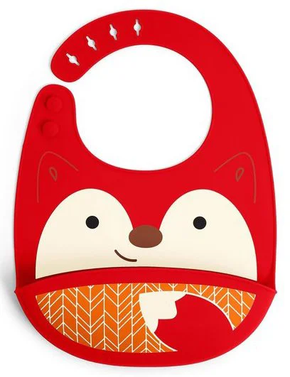 image for Силиконовый нагрудник Fold & Go Skip Hop Zoo Лиса foto