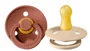 Set 2 suzete rotunde BIBS Woodchuck/Vanilla din latex (6-18 luni) foto