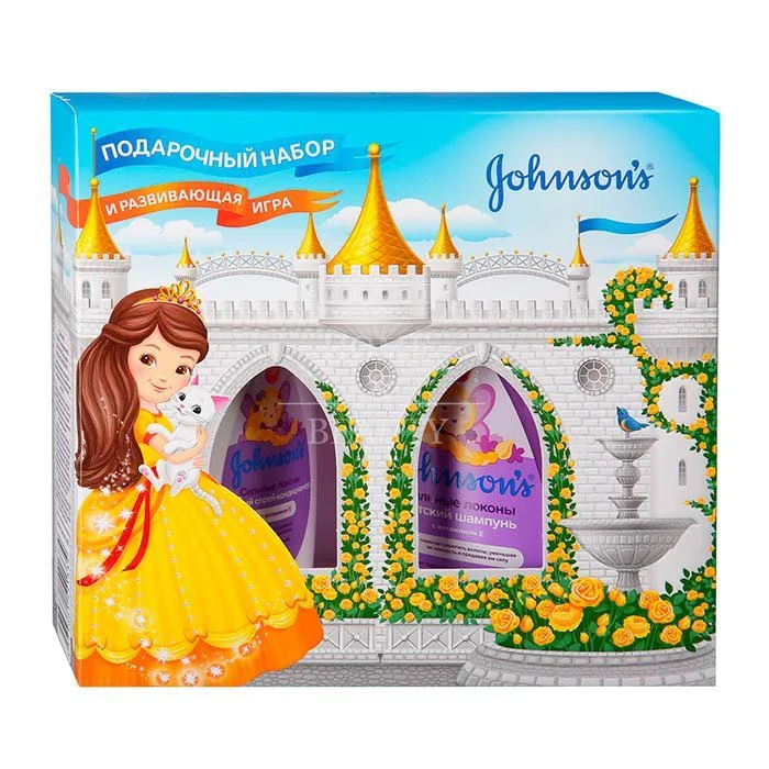 Подарочный набор Johnson's Baby "Сильные Локоны" (шампунь и спрей-кондиционер)