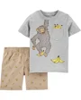 Carter's Set 2 piese Maimutica - tricou si pantaloni scurti foto