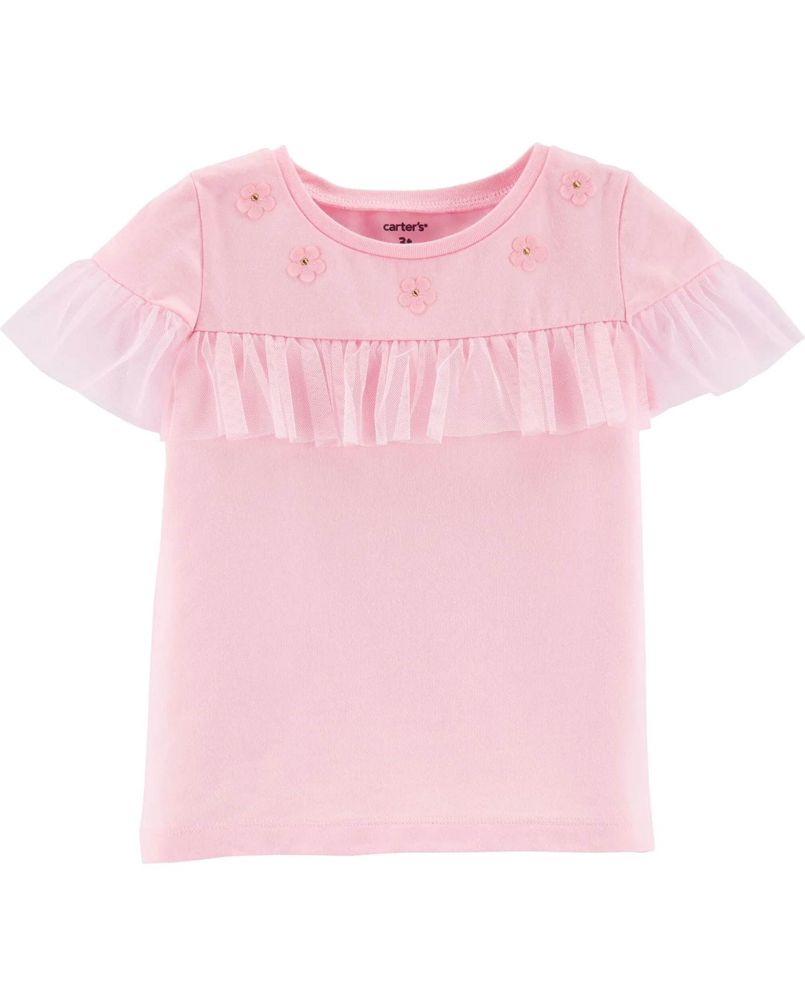 Carter's Tricou cu tulle si floricele foto