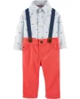 Carter's Set 3 piese Pantaloni, body tip camasa si bretele foto