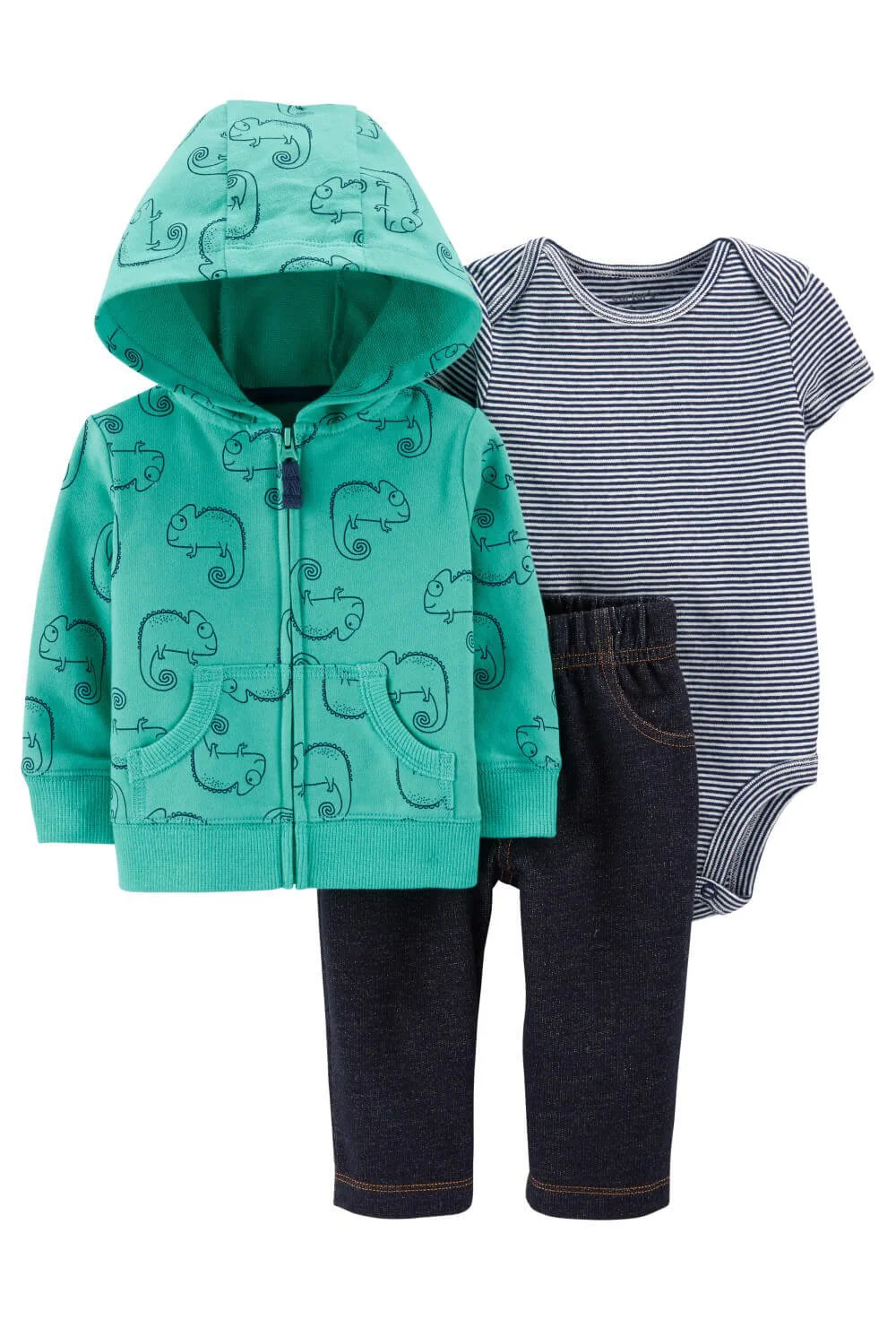 Carter's Set 3 piese Cameleon - hanorac, body si pantaloni foto