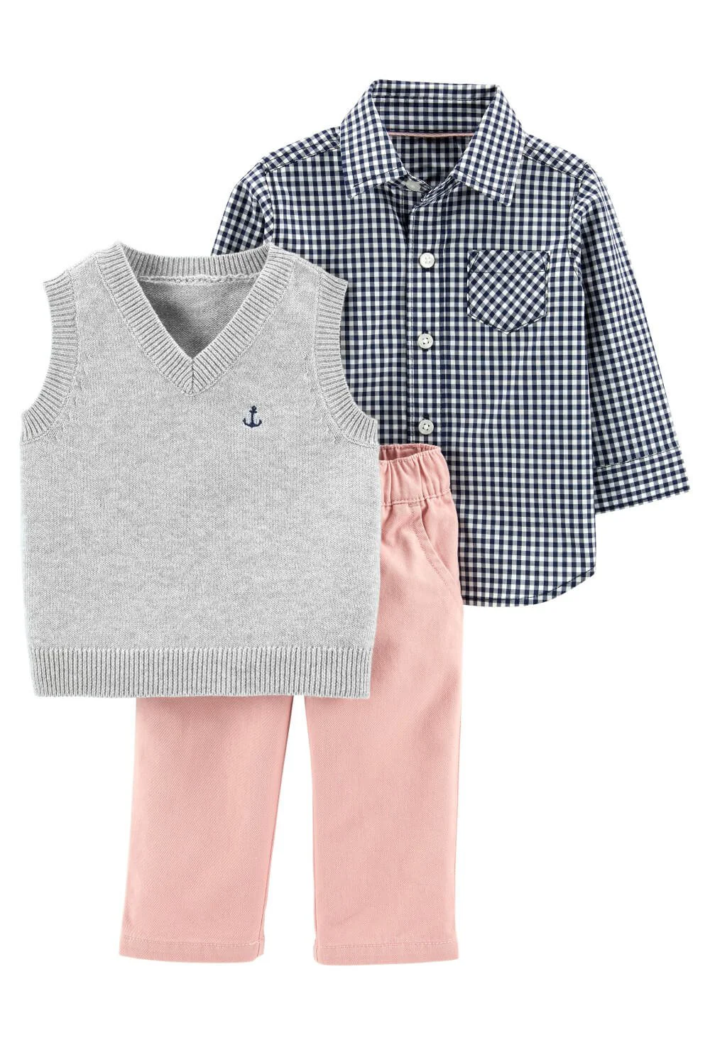 Carter's Set 3 piese Vesta, camasa si pantaloni foto