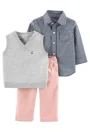 Carter's Set 3 piese Vesta, camasa si pantaloni foto