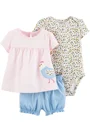 Carter's Set 3 piese Puisor - Tricou, body & pantaloni scurti foto