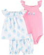 Carter's Set 3 piese Inghetata - body, top si pantaloni scurti foto