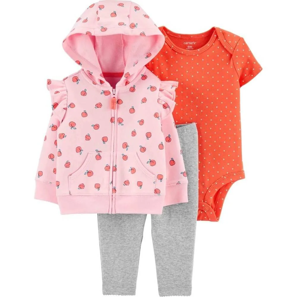 Carter's Set 3 piese Piersici - hanorac, body si pantaloni foto