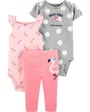 Carter's Set 3 piese Flamingo - 2 body si pantaloni foto