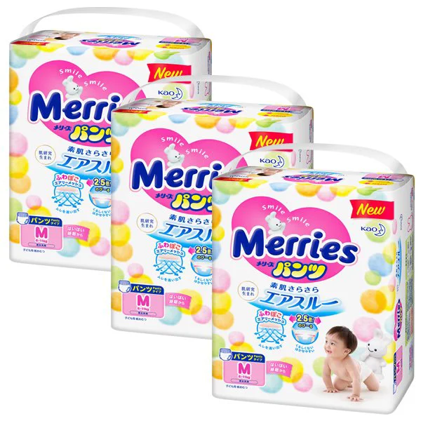 image for Set 3 x Chilotei Merries marimea M (6-11 kg), 3 x 58 buc. foto