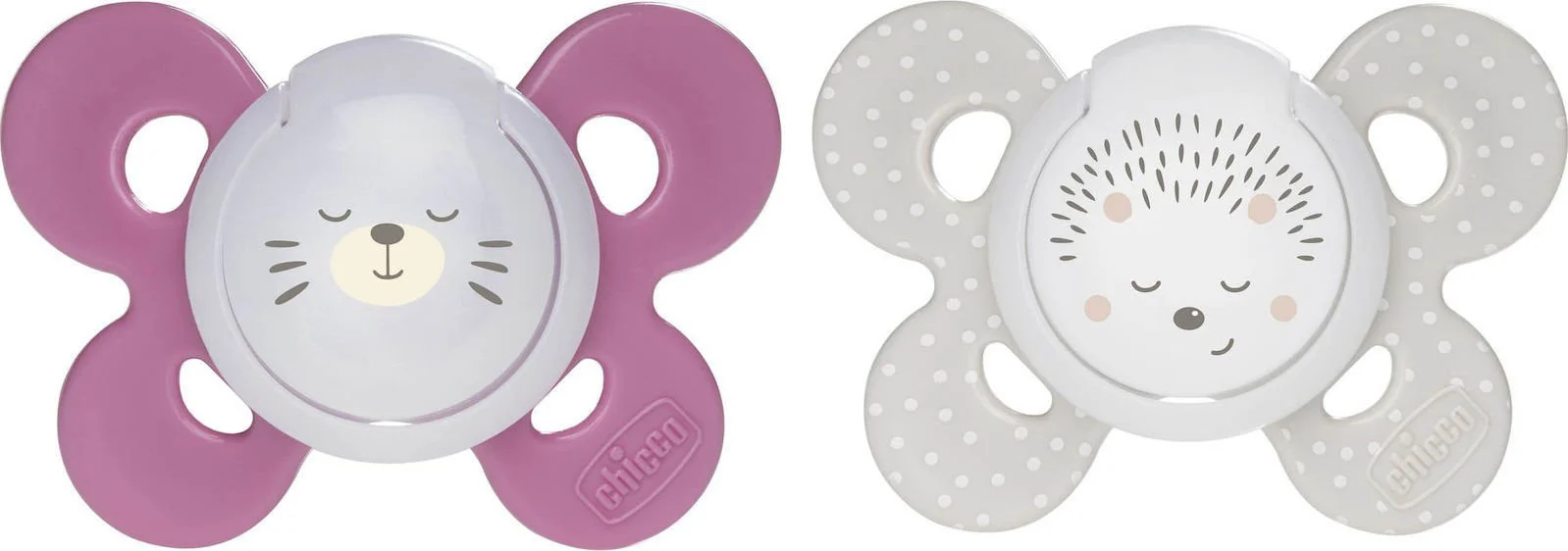 image for Пустышка силиконовая Chicco Physio Comfort Night Pink (16-36 мес.), 2 шт. foto