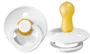 Suzeta rotunda BIBS White din latex (0-6 luni) foto