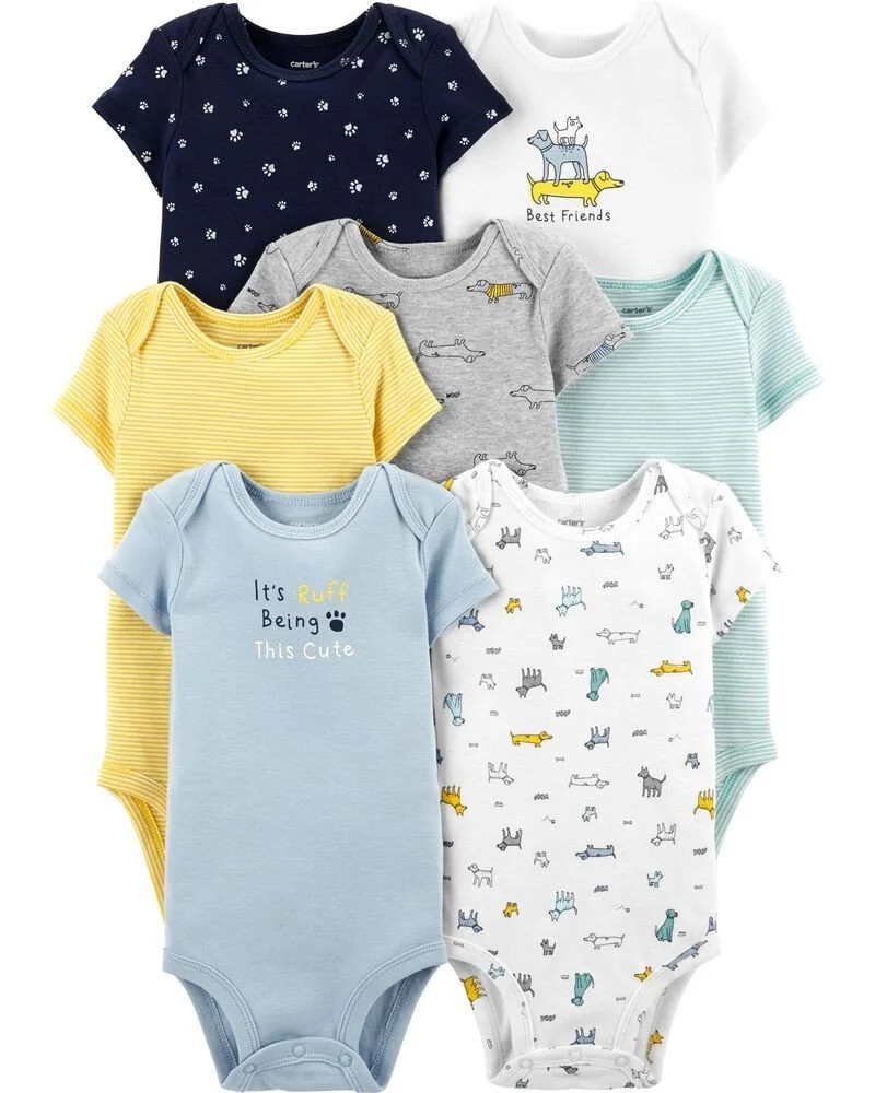 Carter's Set 7 piese body bebe Catelusi colorati foto