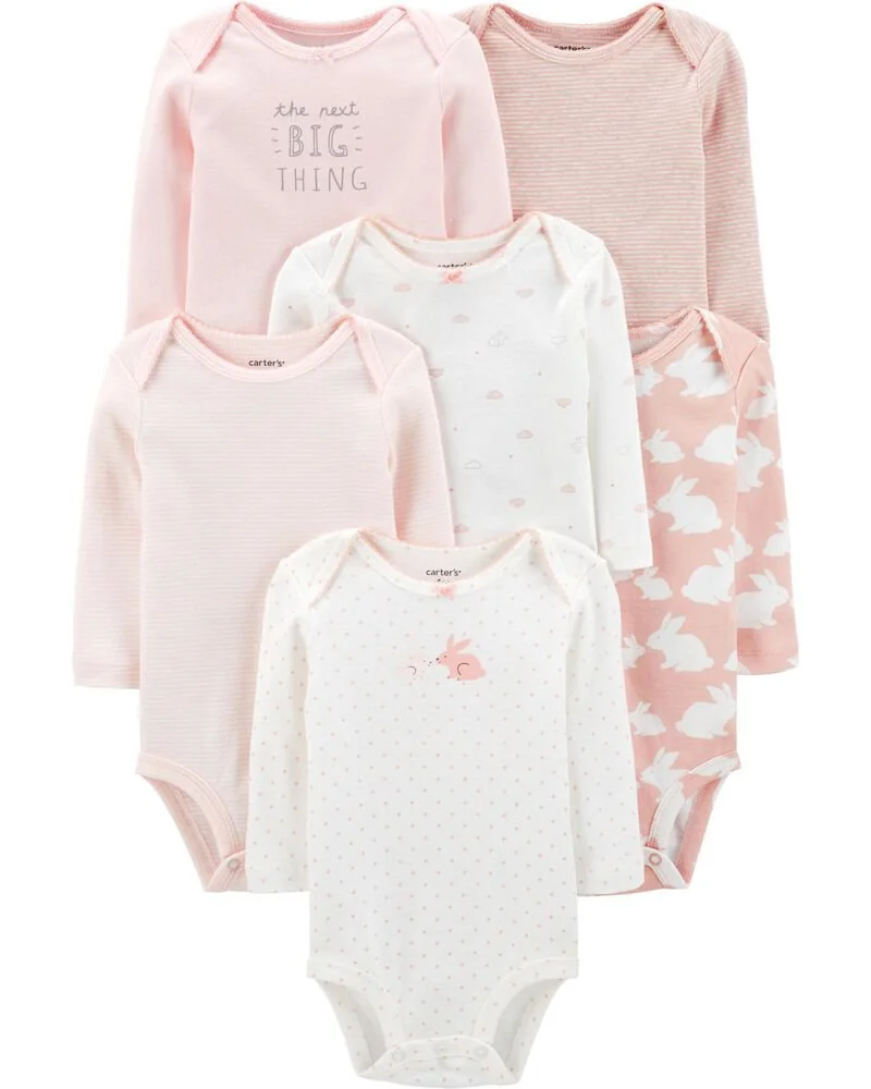 Carter's Set 6 piese body bebe Iepuras foto