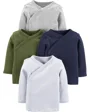 Carter's Set 4 bluzite cu inchidere laterala uni