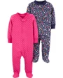 Carter's Set 2 piese Pijamale Buline si Flori foto