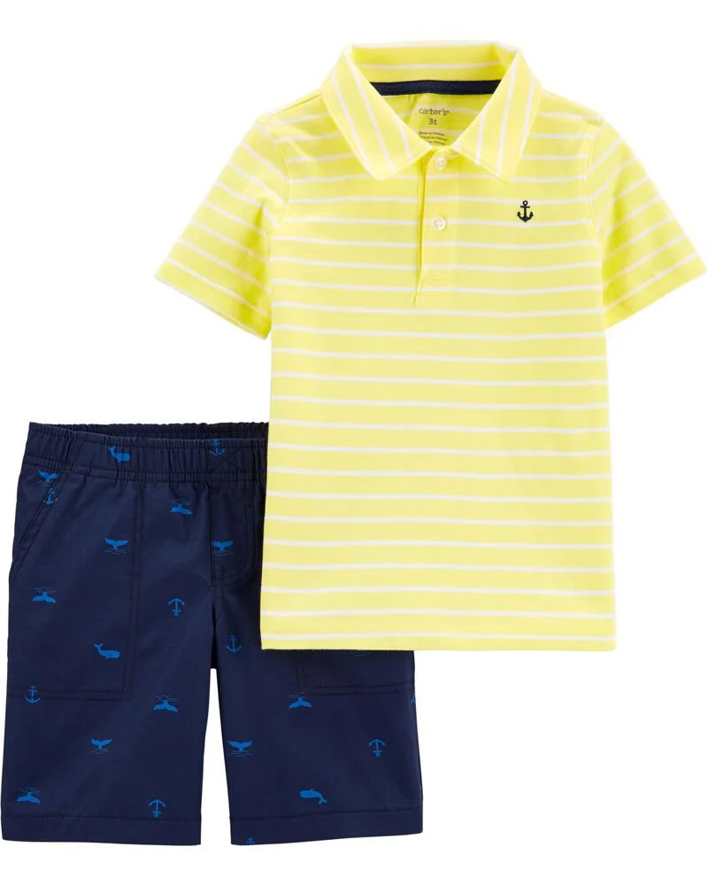 Carter's Set 2 piese Ancora - tricou si pantaloni scurti foto