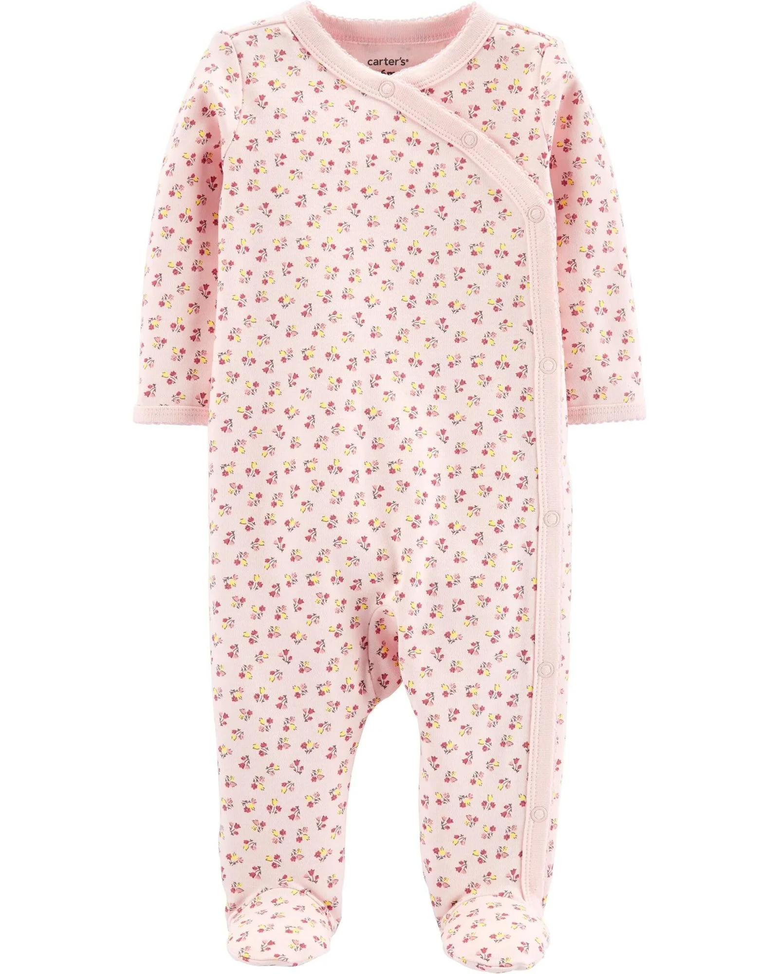 Carter's Pijama bebelus Roz cu inchidere laterala foto