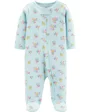Carter's Pijama bebelus cu fermoar si flori