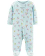 Carter's Pijama bebelus cu fermoar si flori foto