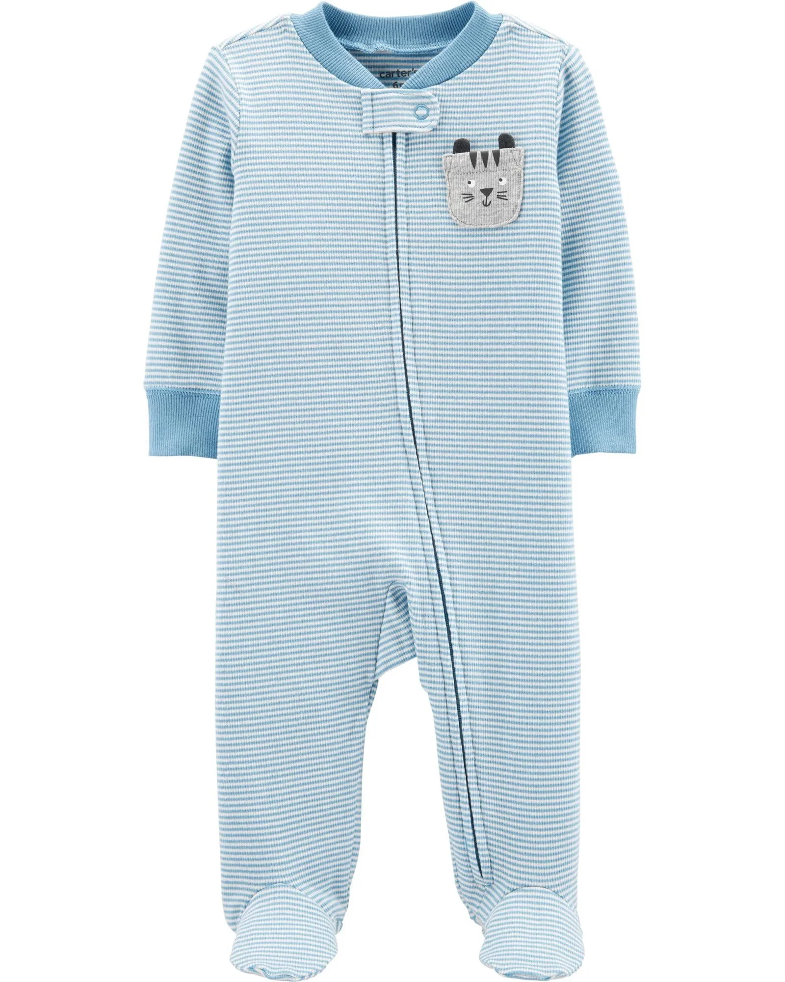 Carter's Pijama bebe cu dungi Pisica foto
