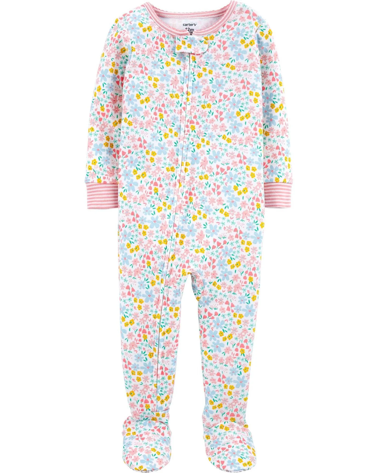Carter's Pijama cu fermoar si flori foto